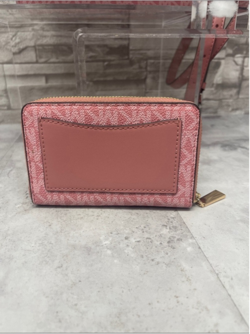 Michael Kors Ruthie Crossbody & Matching Wallet MK Signature Logo Rose Pink - Picture 13 of 15